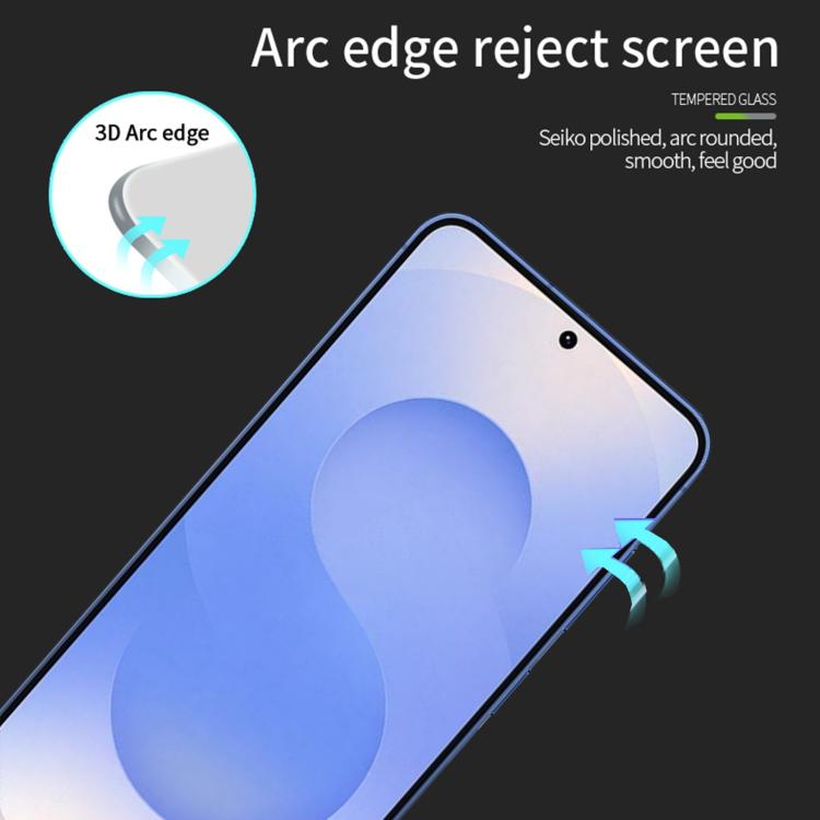 For Samsung Galaxy S25 Edge PINWUYO 9H 3D Full Screen Explosion-proof Tempered Glass Film - Black
