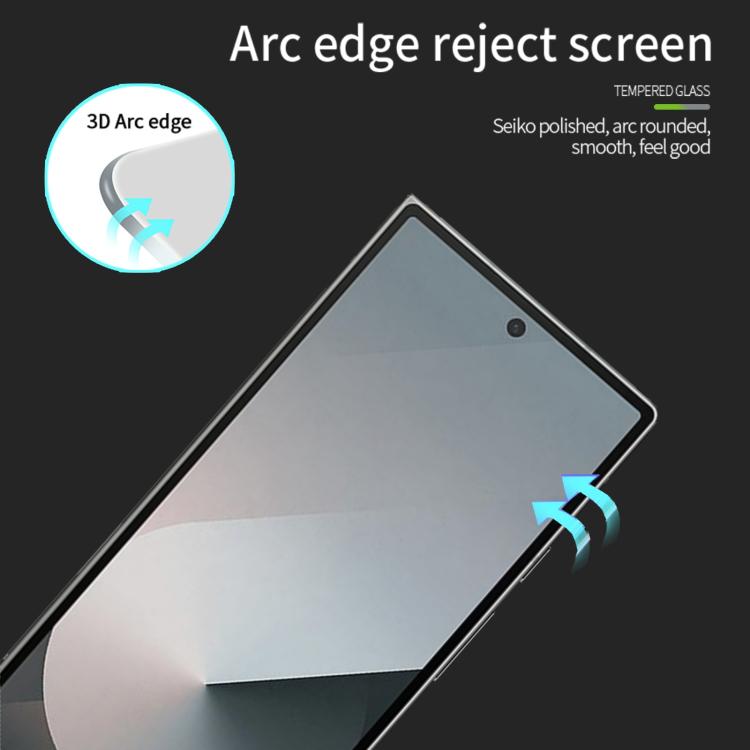 For Samsung Galaxy Z Fold7 PINWUYO 9H 3D Full Screen Explosion-proof Tempered Glass Film - Black