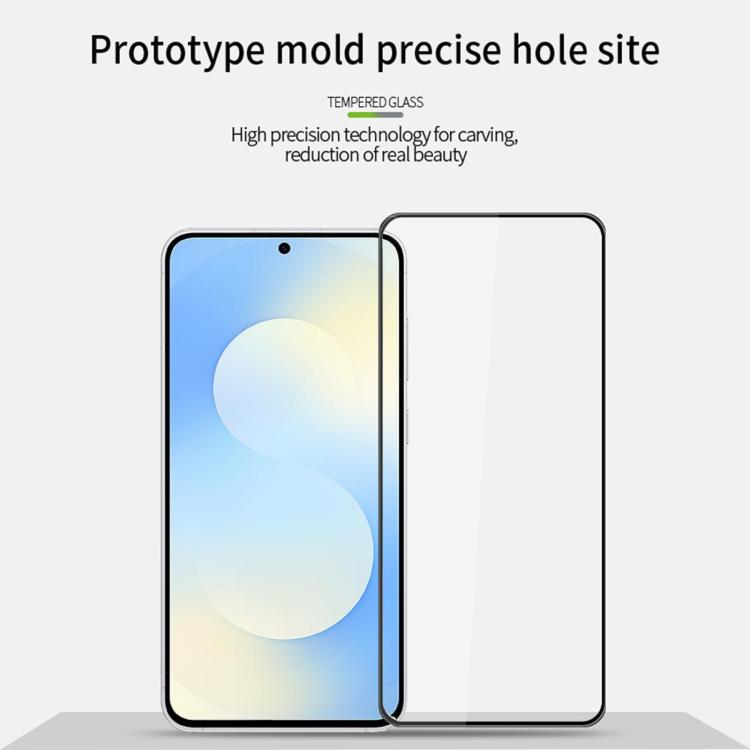For Samsung Galaxy S25 FE 5G PINWUYO 9H 3D Full Screen Explosion-proof Tempered Glass Film - Black