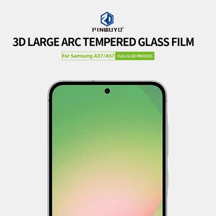 For Samsung Galaxy A37 / A57 5G PINWUYO 9H 3D Full Screen Explosion-proof Tempered Glass Film - Black