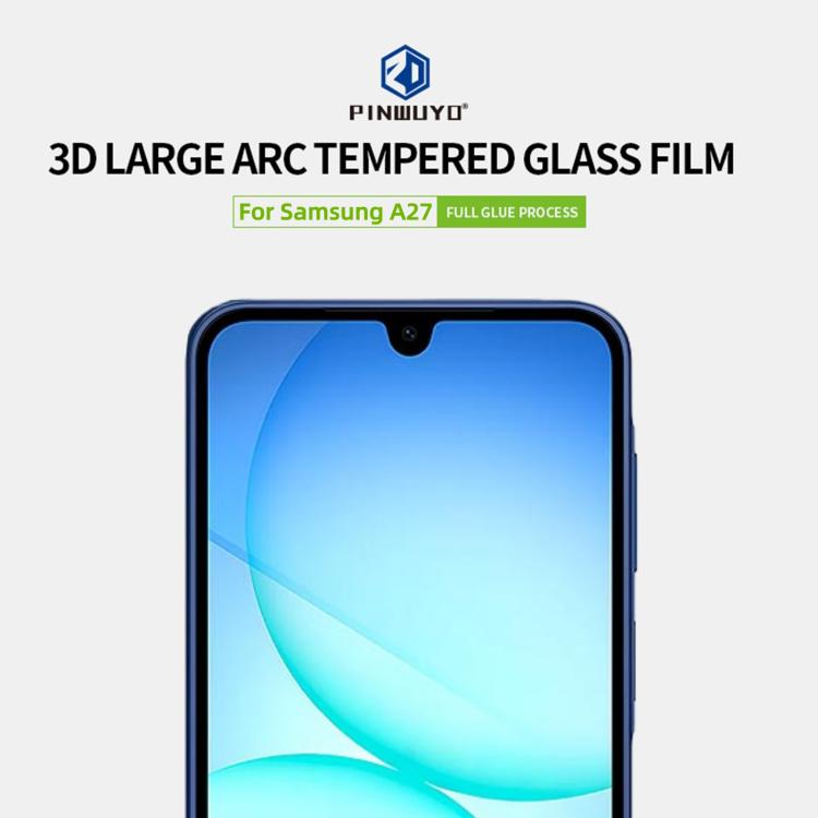 For Samsung Galaxy A27 5G PINWUYO 9H 3D Full Screen Explosion-proof Tempered Glass Film - Black