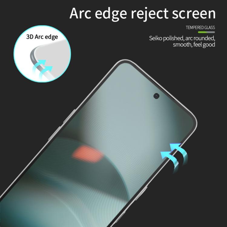 For Nothing Phone 3 PINWUYO 9H 3D Curved Full Screen Explosion-proof Tempered Glass Film - Black