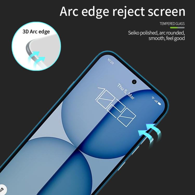 For Nothing Phone 4a PINWUYO 9H 3D Curved Full Screen Explosion-proof Tempered Glass Film - Black