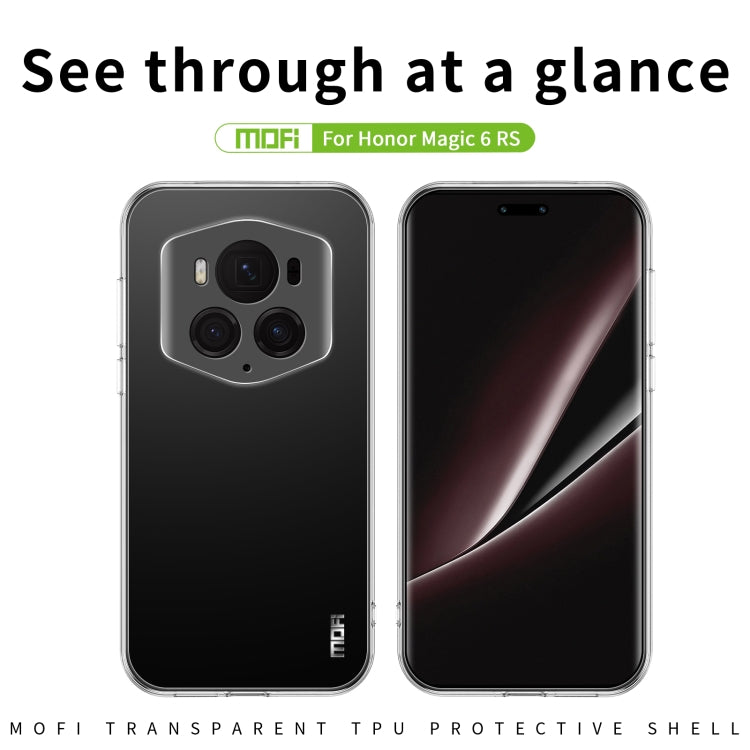 For Honor Magic6 RSR MOFI Ming Series Ultra-thin TPU Phone Case - Transparent