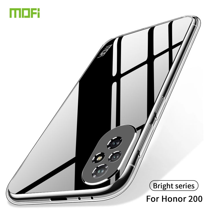 For Honor 200 MOFI Ming Series Ultra-thin TPU Phone Case - Transparent