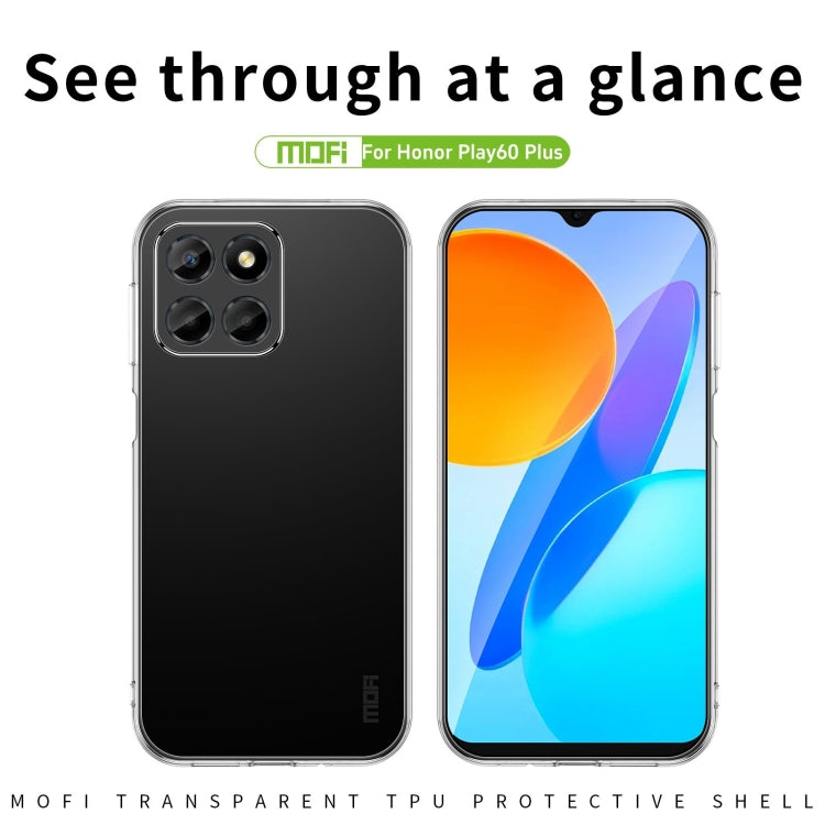 For Honor Play 60 Plus MOFI Ming Series Ultra-thin TPU Phone Case - Transparent