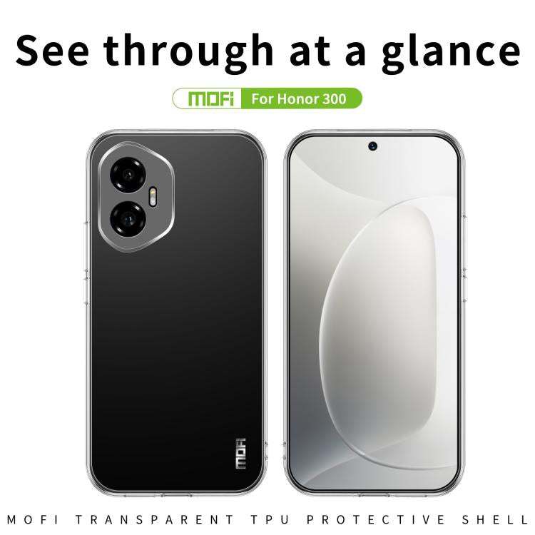 For Honor 300 MOFI Ming Series Ultra-thin TPU Phone Case - Transparent