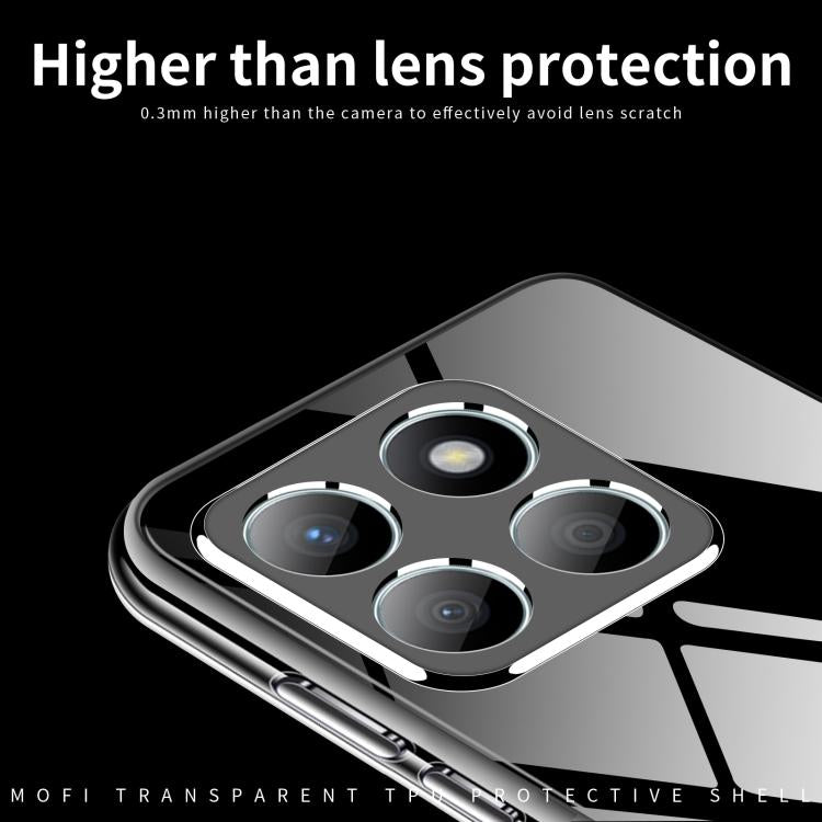 For Honor X8c MOFI Ming Series Ultra-thin TPU Phone Case - Transparent