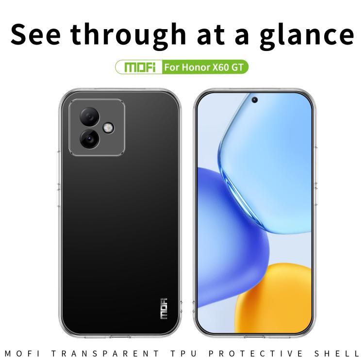For Honor X60 GT MOFI Ming Series Ultra-thin TPU Phone Case - Transparent