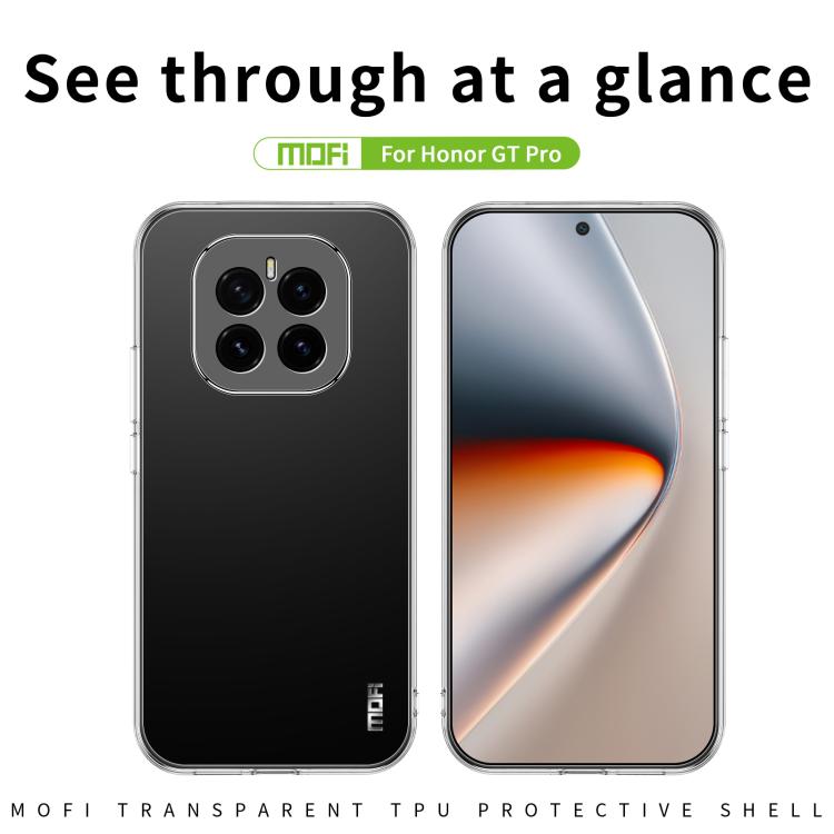 For Honor GT Pro MOFI Ming Series Ultra-thin TPU Phone Case - Transparent