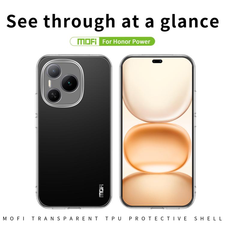 For Honor Power MOFI Ming Series Ultra-thin TPU Phone Case - Transparent