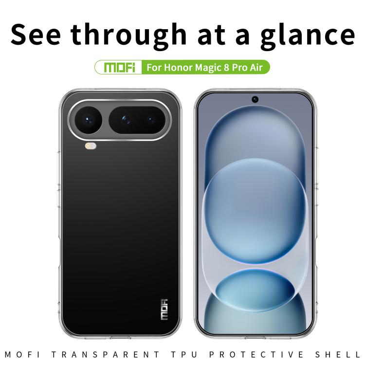 For Honor Magic8 Pro Air MOFI Ming Series Ultra-thin TPU Phone Case - Transparent
