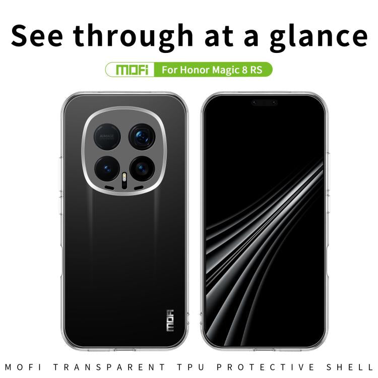 For Honor Magic8 RSR MOFI Ming Series Ultra-thin TPU Phone Case - Transparent