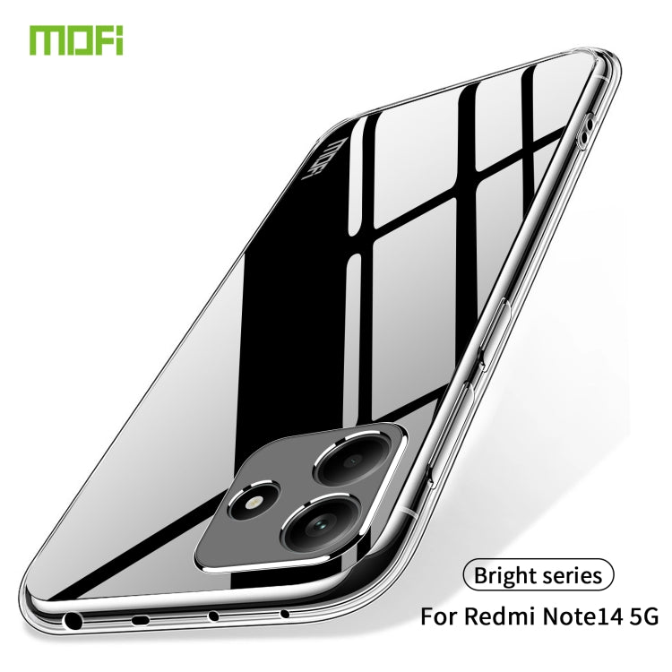 For Xiaomi Redmi Note 14 5G MOFI Ming Series Ultra-thin TPU Phone Case - Transparent