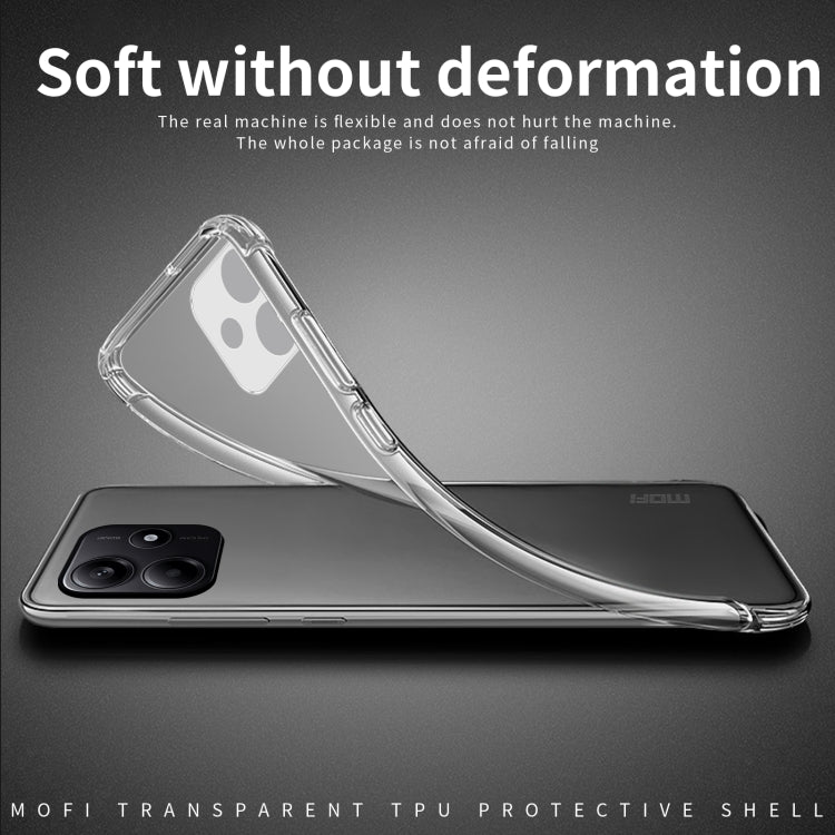 For Xiaomi Redmi Note 14 5G MOFI Ming Series Ultra-thin TPU Phone Case - Transparent