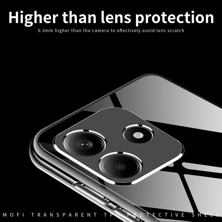 For Xiaomi Redmi Note 14 5G MOFI Ming Series Ultra-thin TPU Phone Case - Transparent