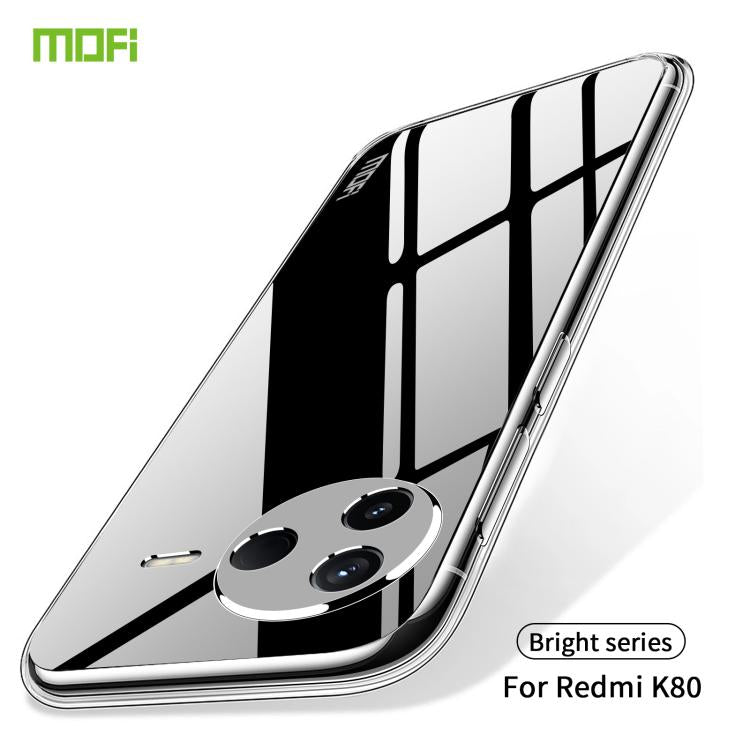 For Xiaomi Redmi K80 MOFI Ming Series Ultra-thin TPU Phone Case - Transparent