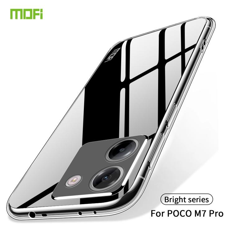 For Xiaomi Poco M7 Pro MOFI Ming Series Ultra-thin TPU Phone Case - Transparent