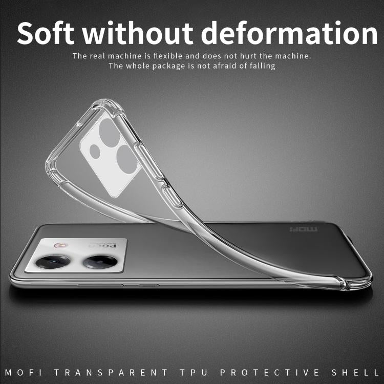 For Xiaomi Poco M7 Pro MOFI Ming Series Ultra-thin TPU Phone Case - Transparent