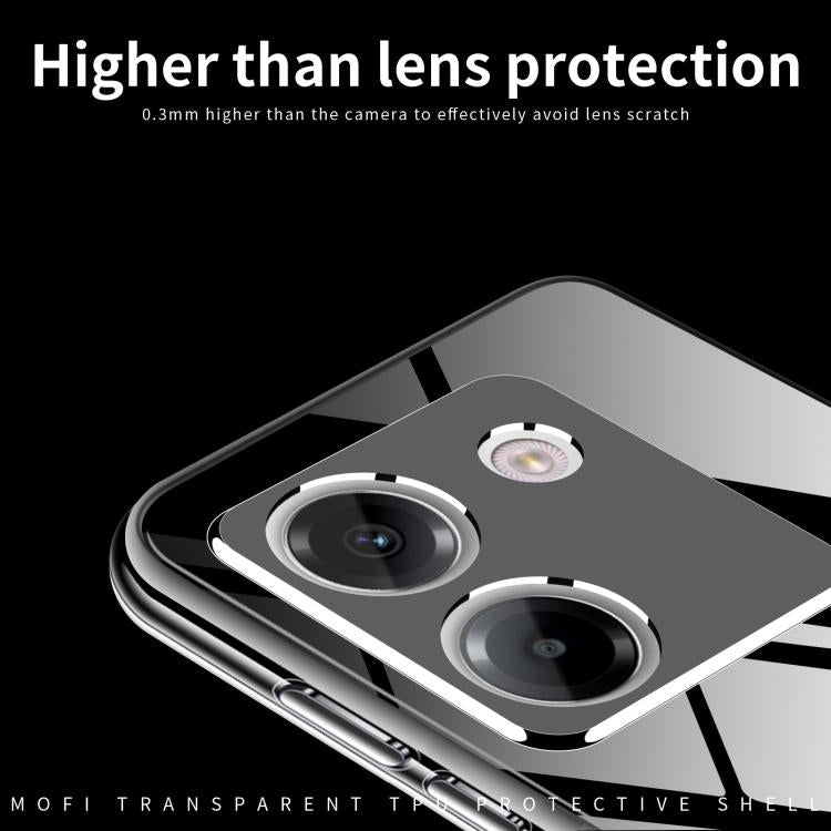 For Xiaomi Poco M7 Pro MOFI Ming Series Ultra-thin TPU Phone Case - Transparent