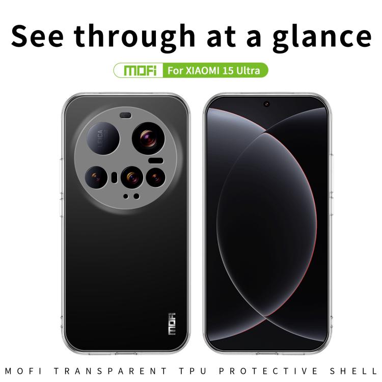 For Xiaomi 15 Ultra MOFI Ming Series Ultra-thin TPU Phone Case - Transparent