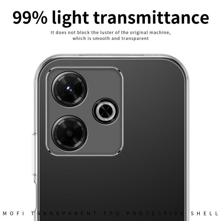 For Redmi 13x MOFI Ming Series Ultra-thin TPU Phone Case - Transparent