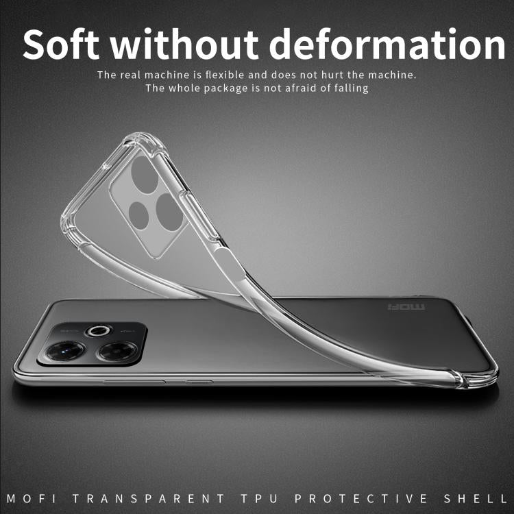 For Redmi 13x MOFI Ming Series Ultra-thin TPU Phone Case - Transparent