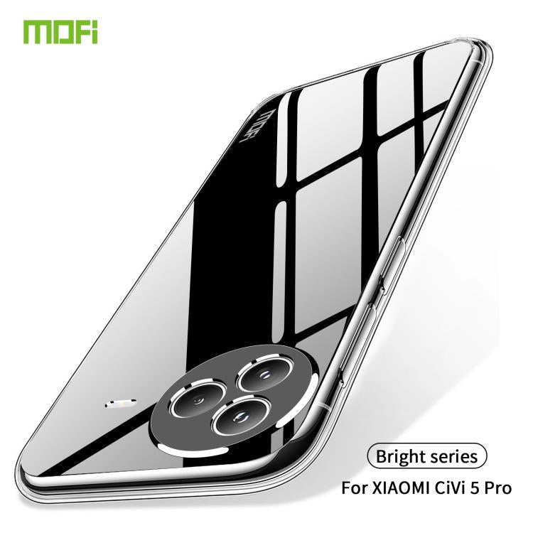 For Xiaomi Civi 5 Pro MOFI Ming Series Ultra-thin TPU Phone Case - Transparent