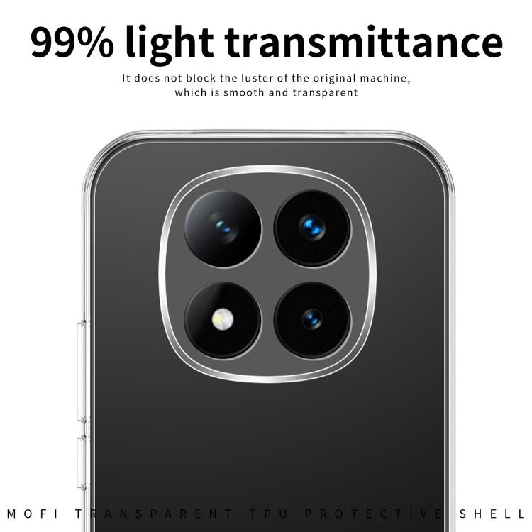 For Redmi Note 15 4G / 5G Global 164mm MOFI Ming Series Ultra-thin TPU Phone Case - Transparent