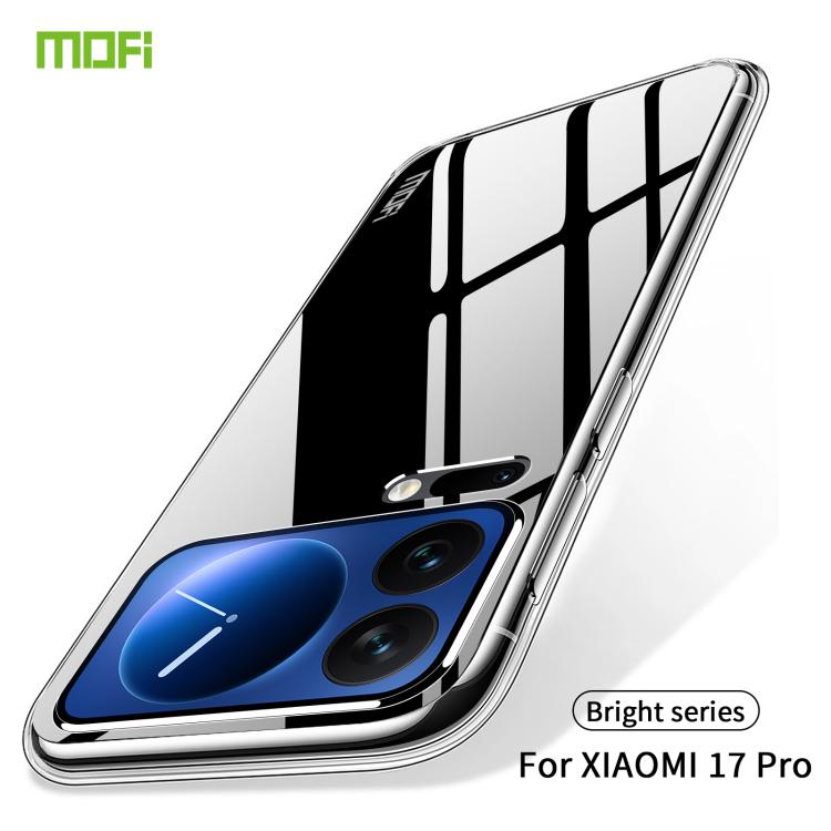 For Xiaomi 17 Pro MOFI Ming Series Ultra-thin TPU Phone Case - Transparent