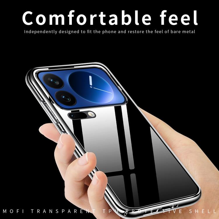 For Xiaomi 17 Pro MOFI Ming Series Ultra-thin TPU Phone Case - Transparent