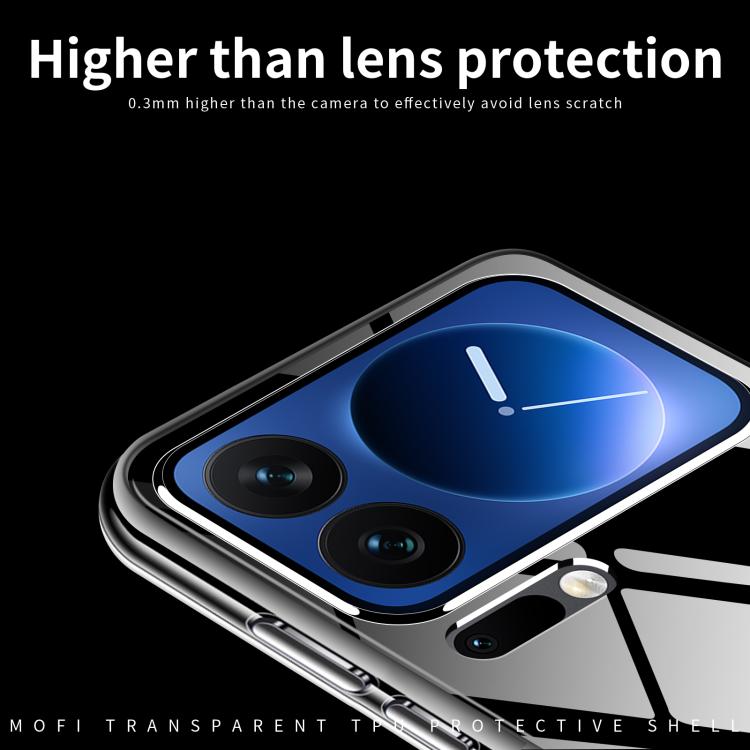 For Xiaomi 17 Pro Max MOFI Ming Series Ultra-thin TPU Phone Case - Transparent