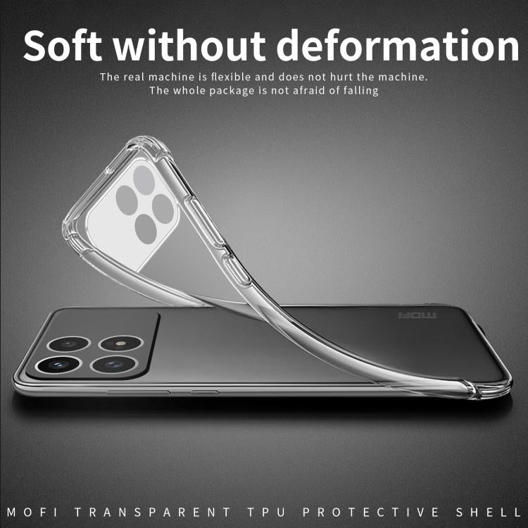 For Xiaomi Poco F8 Pro MOFI Ming Series Ultra-thin TPU Phone Case - Transparent