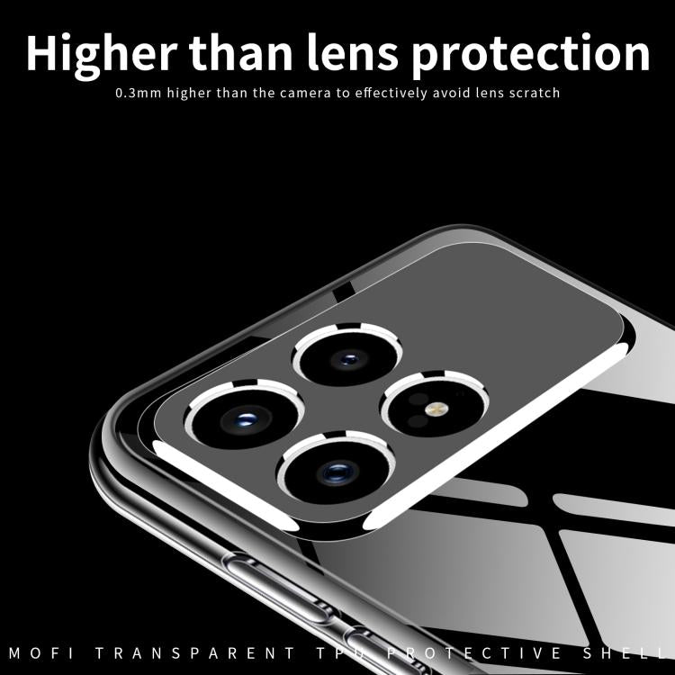 For Xiaomi Poco F8 Pro MOFI Ming Series Ultra-thin TPU Phone Case - Transparent
