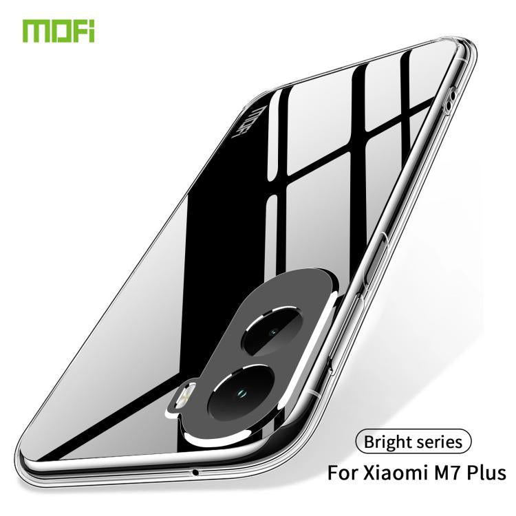 For Xiaomi Poco M7 4G / M7 Plus 171mm MOFI Ming Series Ultra-thin TPU Phone Case - Transparent