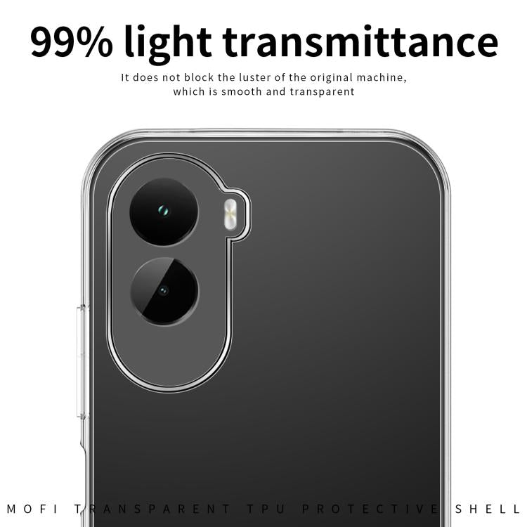 For Xiaomi Poco M7 4G / M7 Plus 171mm MOFI Ming Series Ultra-thin TPU Phone Case - Transparent