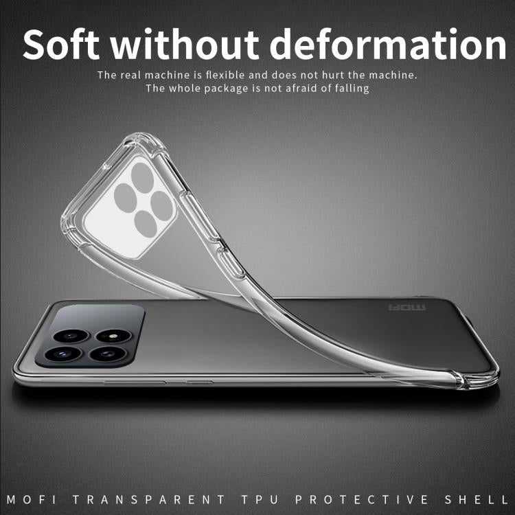 For Xiaomi Redmi K90 MOFI Ming Series Ultra-thin TPU Phone Case - Transparent