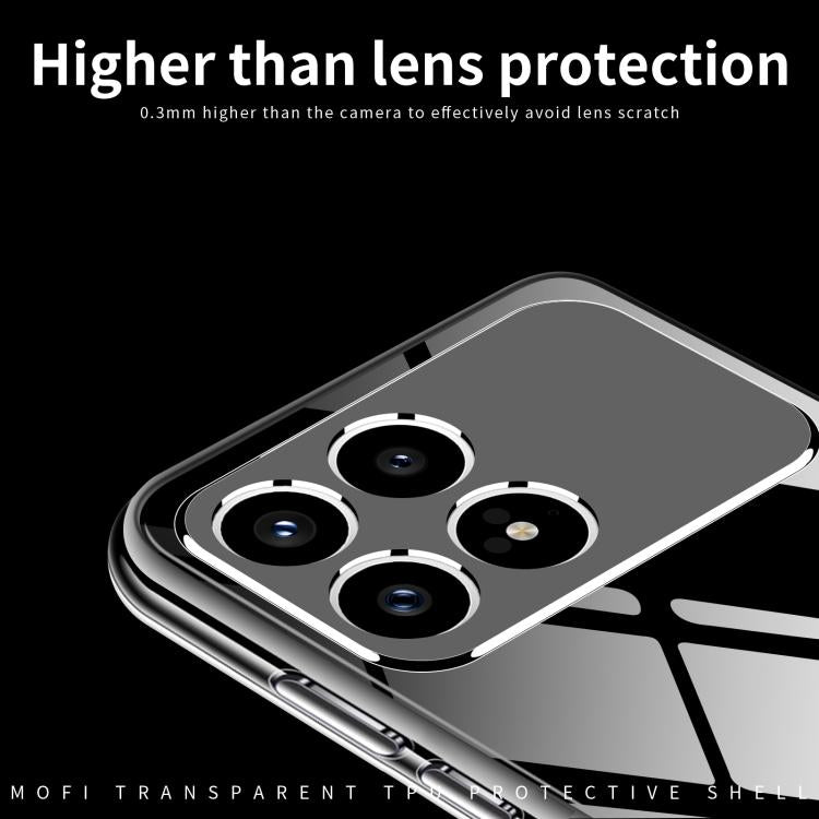 For Xiaomi Redmi K90 MOFI Ming Series Ultra-thin TPU Phone Case - Transparent