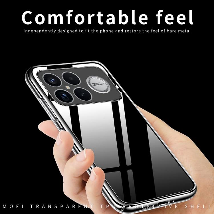 For Redmi K90 Pro Max / Poco F8 Ultra MOFI Ming Series Ultra-thin TPU Phone Case - Transparent