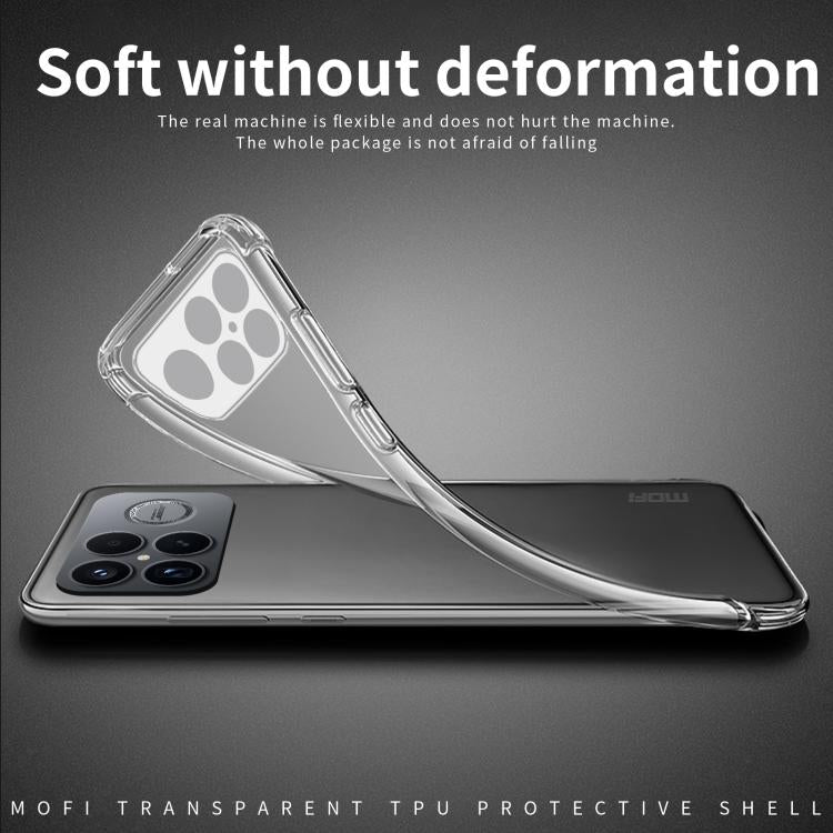 For Redmi K90 Pro Max / Poco F8 Ultra MOFI Ming Series Ultra-thin TPU Phone Case - Transparent
