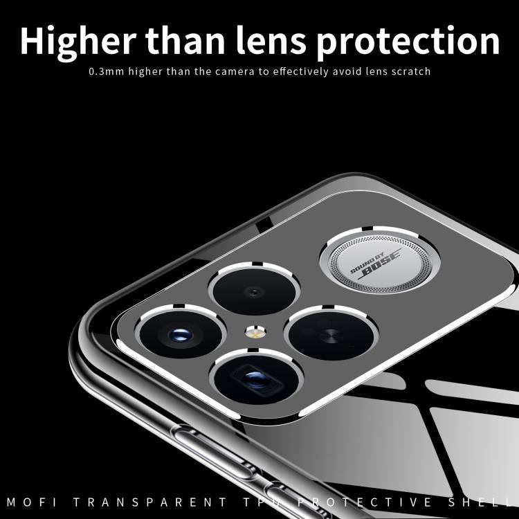 For Redmi K90 Pro Max / Poco F8 Ultra MOFI Ming Series Ultra-thin TPU Phone Case - Transparent