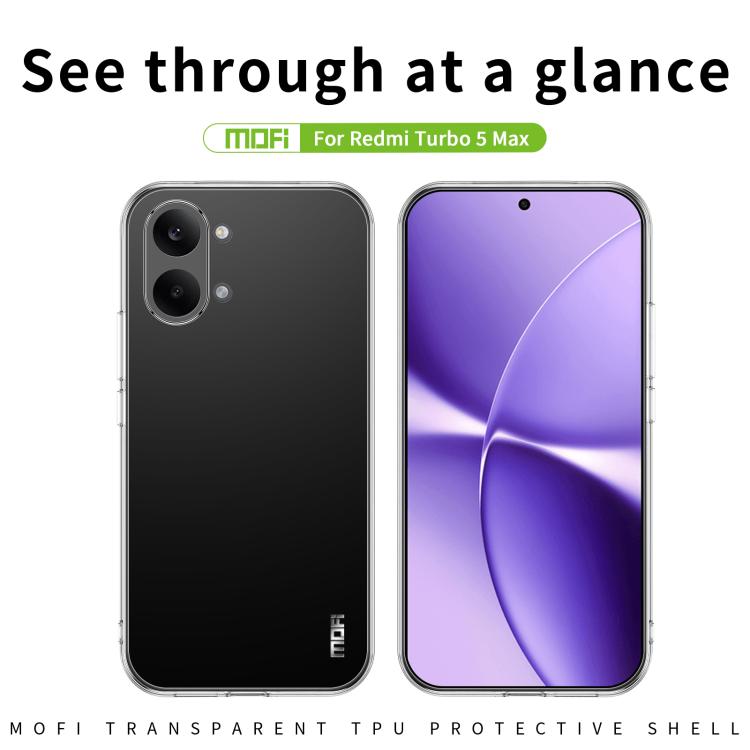 For Redmi Turbo 5 Max / Poco X8 Pro Max 5G MOFI Ming Series Ultra-thin TPU Phone Case - Transparent