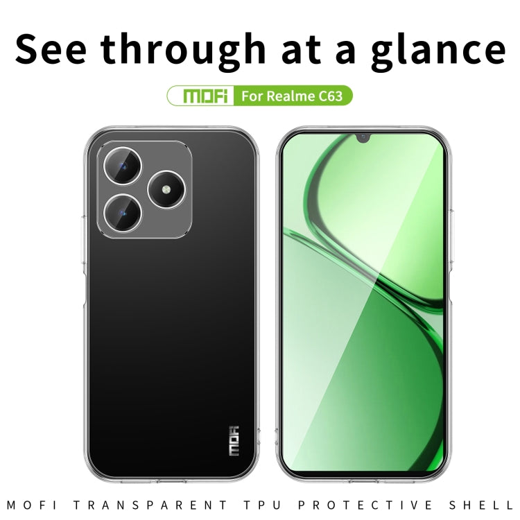 For Realme C63 / C61 MOFI Ming Series Ultra-thin TPU Phone Case - Transparent