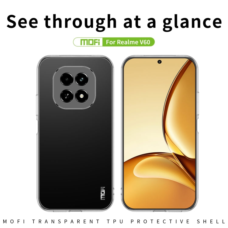 For Realme V60 MOFI Ming Series Ultra-thin TPU Phone Case - Transparent