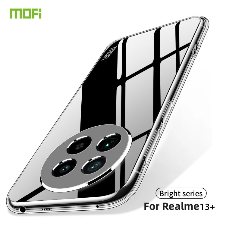 For Realme 13+ MOFI Ming Series Ultra-thin TPU Phone Case - Transparent