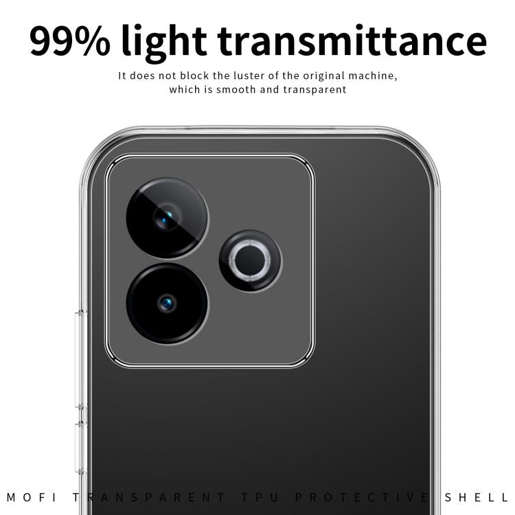 For Realme GT7 MOFI Ming Series Ultra-thin TPU Phone Case - Transparent