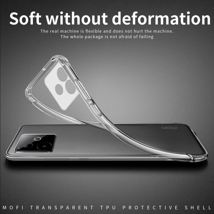 For Realme GT7 MOFI Ming Series Ultra-thin TPU Phone Case - Transparent