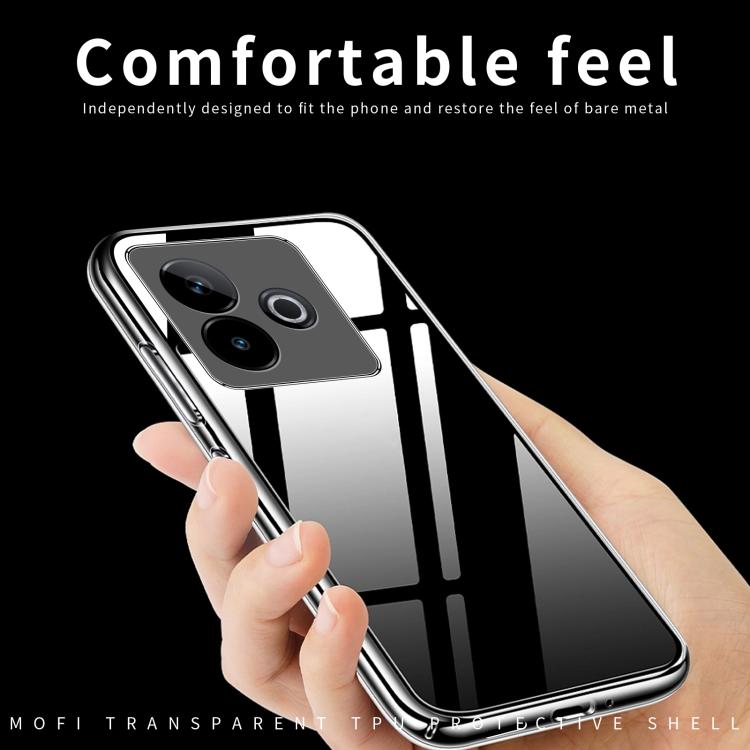For Realme GT7 MOFI Ming Series Ultra-thin TPU Phone Case - Transparent