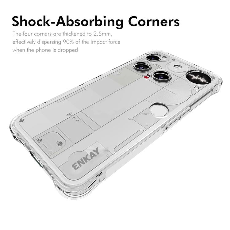 For Nothing Phone 3 ENKAY Hat-Prince Transparent TPU Shockproof Phone Case