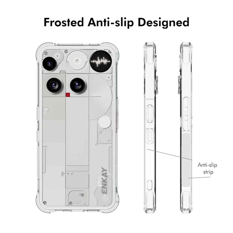 For Nothing Phone 3 ENKAY Hat-Prince Transparent TPU Shockproof Phone Case